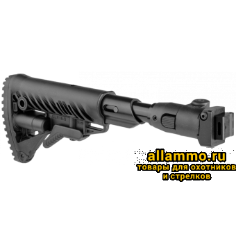 Телескопический приклад FAB Defence M4-AKS P SB CP складной с компенсатором отдачи для АК и Сайга