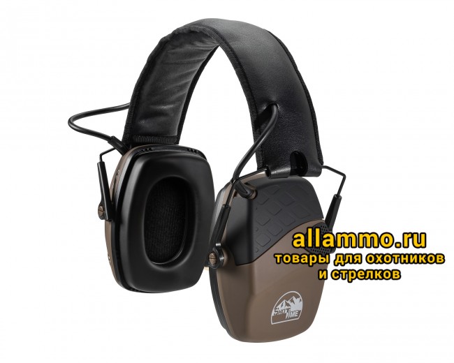 Наушники активные ShotTime 32 NRR 22dB, кожа, поролоновые амбушюры