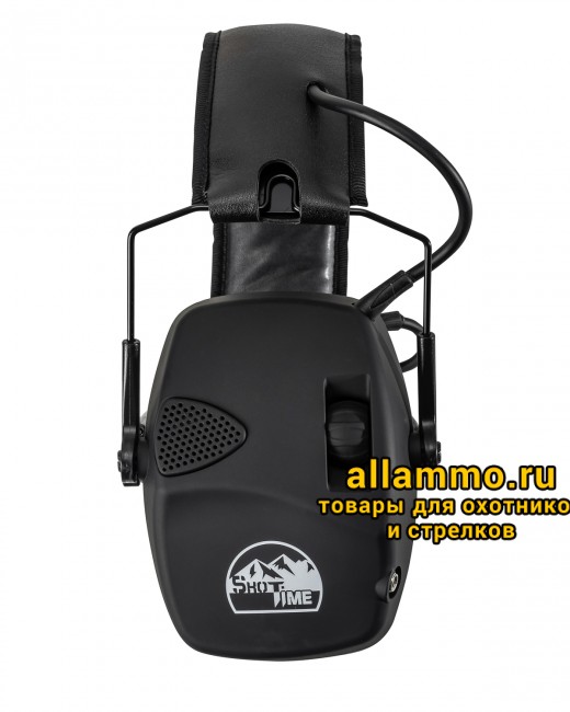 Наушники активные ShotTime 32 NRR 22dB, кожа, поролоновые амбушюры
