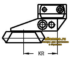 16688_2 1630-4024 Передняя нога поворотного кронштейна MAK под LM-призму KR=34мм BH=12мм