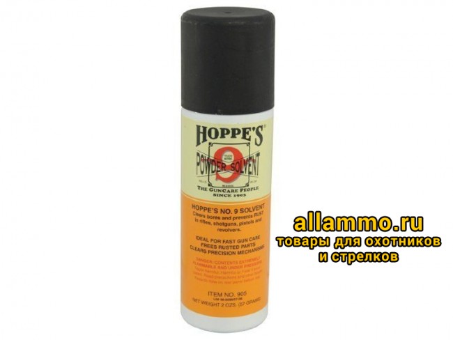 Растворитель для удаления освинцовки и порохового нагара Hoppe's аэрозоль 60 мл