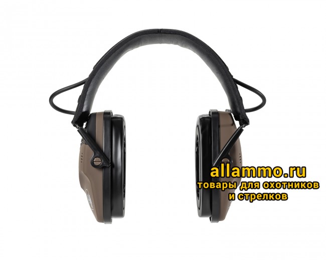 Наушники активные ShotTime 44 NRR 22dB, кожа+ткань, гелевые амбушюры
