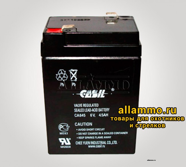 Аккумулятор 6В 4,5А/ч