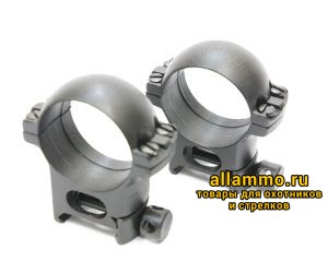 Стойка W (кольца 25,4мм) на базу weaver высота 27мм