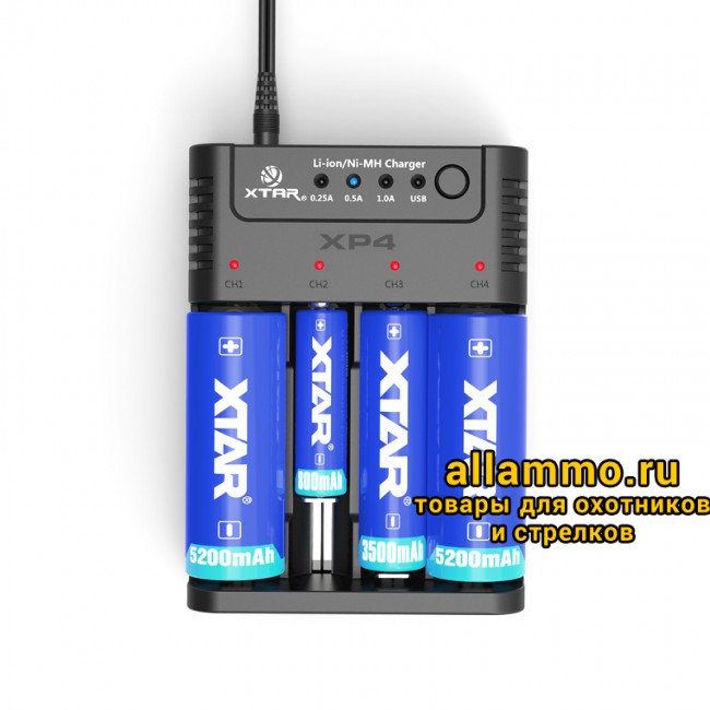 Зарядное устройство XTAR XP4 для Ni-MH/Li-ion аккумуляторов   