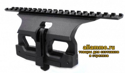 Быстросъемный боковой кронштейн Fortuna для Тигр/СВД/АК, база Picatinny, 19 слотов
