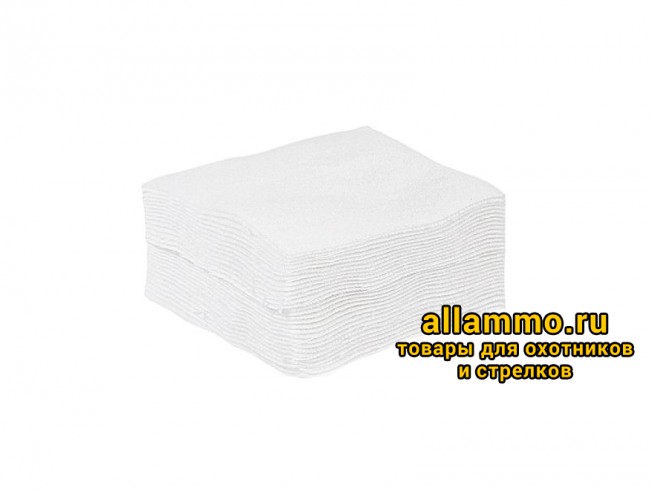Патчи ЧИСТОGUN фланель, к.12-16, квадрат 75х75 мм, 50 шт., белый (CH-75x75/50)