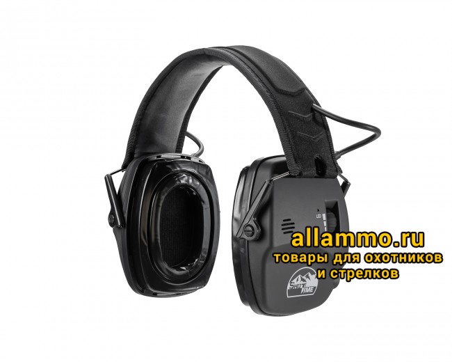 Наушники активные ShotTime 44 NRR 22dB, кожа+ткань, гелевые амбушюры