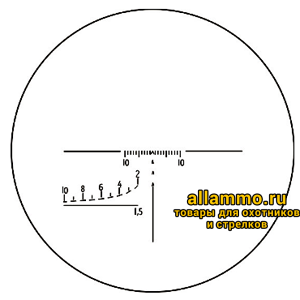 Сетка с дальномерной шкалой Оптический прицел НПЗ ПО 6x36-1 на Сайгу