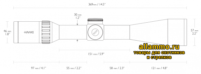 16361 Оптический прицел Hawke Endurance 30 WA SF IR 6-24x50