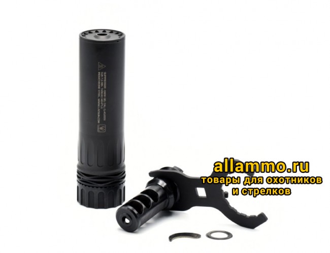 Быстросъемный газоразгруженный ДТК закрытого типа LAC на АК-74/Сайга-МК, кал. 5,45/.223, резьба 24*1.5 (LAC0227) 