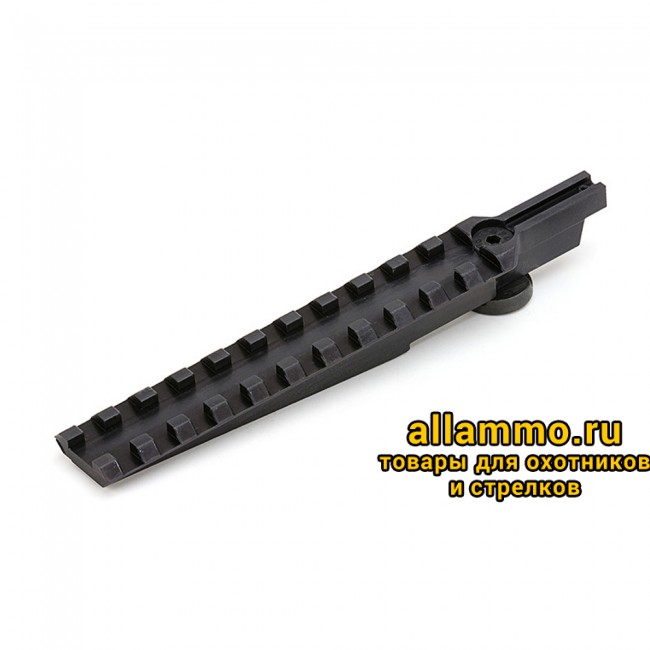 Кронштейн AKademia "Вайпер" - планка Picatinny, для оружия АК-типа, 11 слотов, материал - алюминий, черный, вес 46гр.