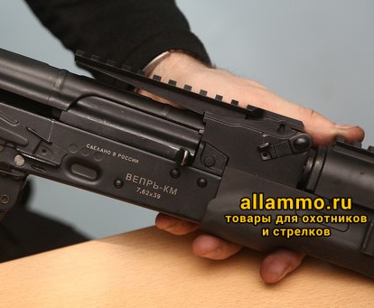 Кронштейн AKademia "Вайпер" - планка Picatinny, для оружия АК-типа, 11 слотов, материал - алюминий, черный, вес 46гр.