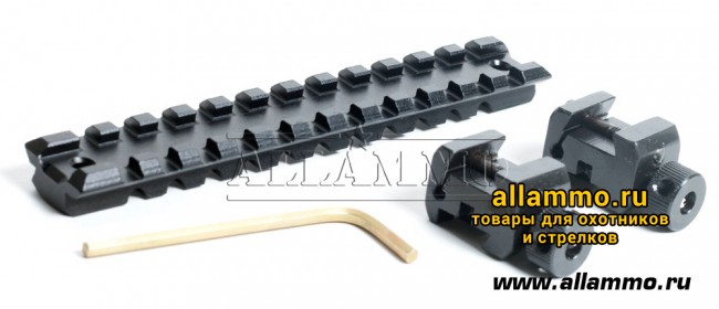 Переходник ЭСТ weaver-U (вивер Ю) на базу ласточкин хвост 8-12мм