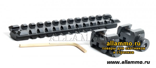 Переходник ЭСТ weaver-U (вивер Ю) на базу ласточкин хвост 8-12мм