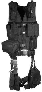UTG Leapers Полная тактическая разгрузка (10 предметов), черный цвет