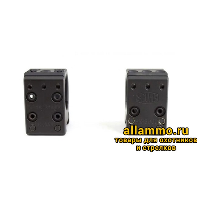 Тактические кольца SPUHR D34mm для установки на Picatinny, H25,4мм,без наклона (SR-4000)