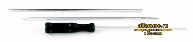 33b1633ff4f18077bf2c35f7c2c4312e.JPG Шомпол ShotTime, кал.5,6мм., алюминий, составной (3 колена) (ST-RA-22)