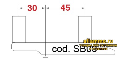 CQSB34 Быстросъемный кронштейн с кольцами 34 мм, BH=5 мм, на 12 мм призму Италия