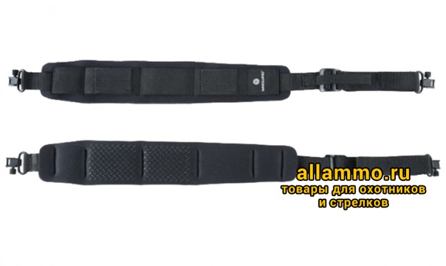 5246_0.png Vanguard ремень для ружья нейлоновый/неопреновый, с антабками, чёрный