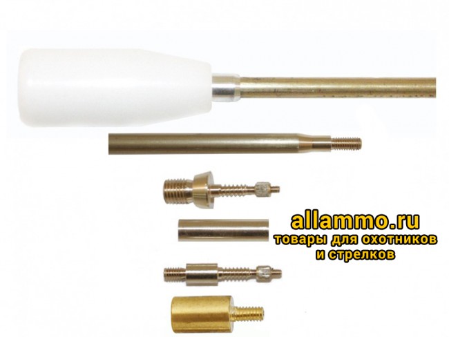 a2e7b86e857118f223709e0a5b98dd36.jpg Шомпол ЧИСТОGUN кал. .35-.50,12-410 стержень 8мм, латунь с подшипником, резьба папа 12/28, 85см (CH-85-SCB)