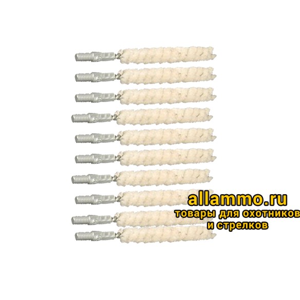 Ерш-пуховка Tipton Bore Mop 8mm to .375 Cal 10 шт.
