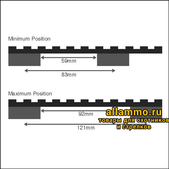 57050-0014-diagram.jpg?osCsid=14lh8vc5aufsj34osbn7ofo3e1 Основание RECKNAGEL (weaver) для Sako 75/85 Short (57050-0014)