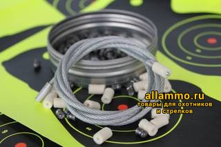 Шомпол гибкий ЧИСТОGUN кал. от. 22 (5,6мм.) с иглой под патчи + адаптер с резьбой мама 8/32, 100см. (CHS-2-100)