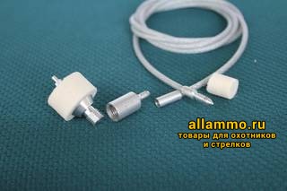 Шомпол гибкий ЧИСТОGUN кал. от. 22 (5,6мм.) с иглой под патчи + адаптер с резьбой мама 8/32, 100см. (CHS-2-100)