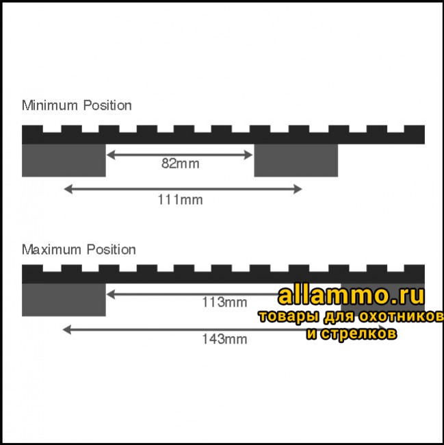 57050-0114-diagram.jpg Основание RECKNAGEL (weaver) для Sako 75/85 Long (57050-0114)