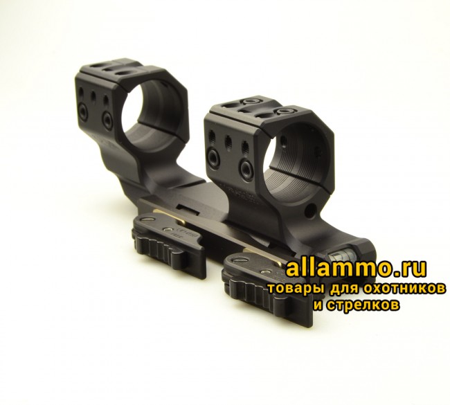 Тактический быстросъемный кронштейн SPUHR D30мм для установки на Picatinny, H38мм, без наклона, с выносом (QDP-3016)