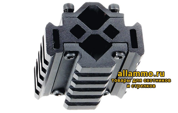 MNT_BR005_PRO_2_enlqt_enl.jpg Универсальная трехсторонняя база WEAVER для установки на ствол, пять проточек