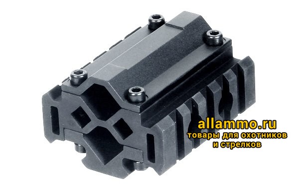 70479.5000.jpg Универсальная трехсторонняя база WEAVER для установки на ствол, пять проточек