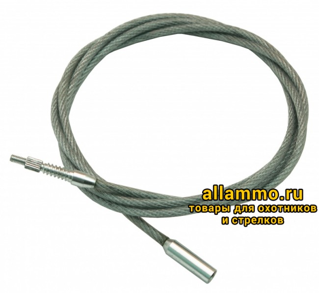 b282508c7291ece056388c1fb1a41c47.jpg Шомпол гибкий ЧИСТОGUN универсальный для кал. от .22 до 12., с иглой под патчи + адаптер с резьбой мама 8/32, 100см (CHS-2S-10)