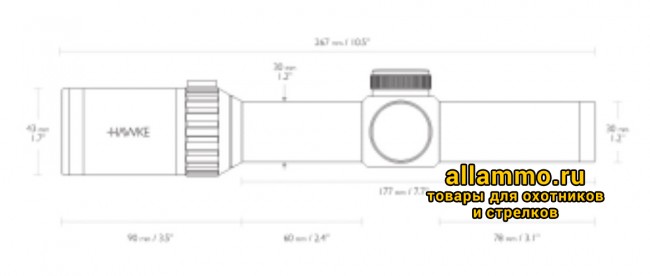 Оптический прицел Hawke Vantage 30 WA FFP 1-8x24 IR 