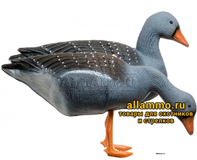 Комплект мягких чучел гусей Гуменников 12шт. (12x WLG01,WLG02)