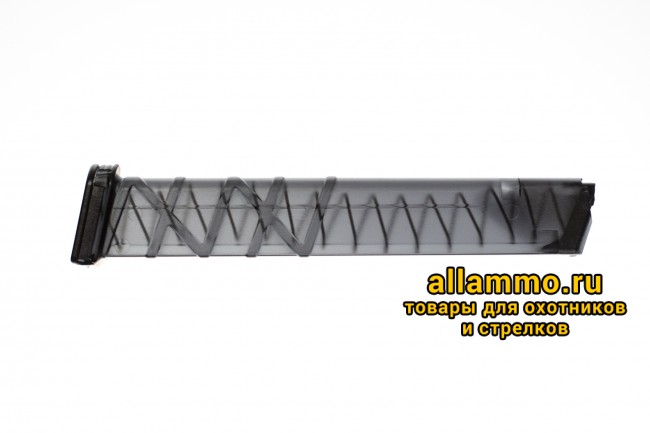 Магазин Utas Defense для Glock 9x19 на 33 патрона, прозрачный