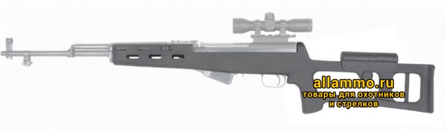 Пластиковая ложа ADVANCED TECH на СКС чёрная (SKS 3000-B)