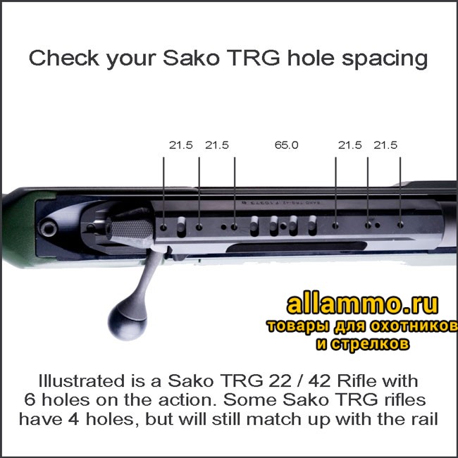 Планка Contessa на Weaver Sako TRG 42/22 30MOA (PH01/30) сталь