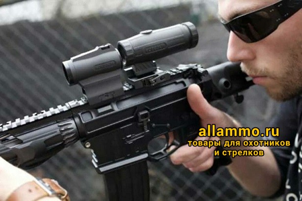 802f45f5bd5e97363a3ee2550f36542f.jpg Увеличитель HOLOSUN x3 HM3X на откидном кронштейне на Weaver