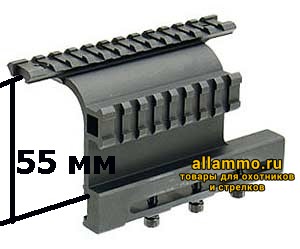 База weaver Leapers MNT-978 на боковом крепление для систем АК/Сайга с зажимом