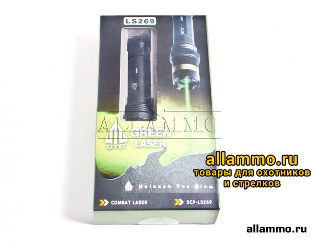 IMG_7179 Лазерный целеуказатель LEAPERS UTG Compact Tactical - цвет зеленый, кронштейн под Weaver/Picatinny + выносная кнопка