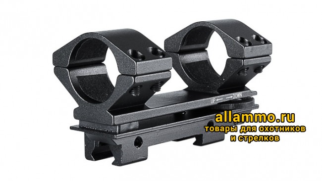 883d8caf7e76f5ab893b701063fd86e2.jpg 22300 Единое основание Hawke Adjustable кольца 26мм высокие на планку 9-11мм +/-30 MOA