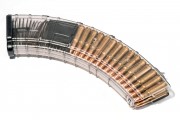 Магазин Pufgun на ВПО-136/АК/АКМ/Сайга (с сухарем) 7,62х39 40 патронов, (возм. укорочения), прозрачный