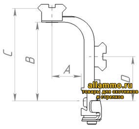 71684.5000.jpg Быстросъемный боковой кронштейн Weaver ВОМЗ для Сайга/Вепрь/АК (МВЖИ.301569.076-01)