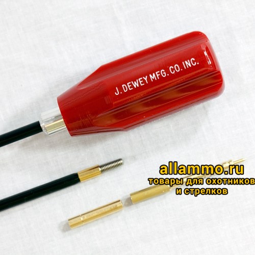 22cal23.jpg Шомпол J.DEWEY для .22 калибра (5,6мм) 91 см (36") цельный в оплетке 22C-36