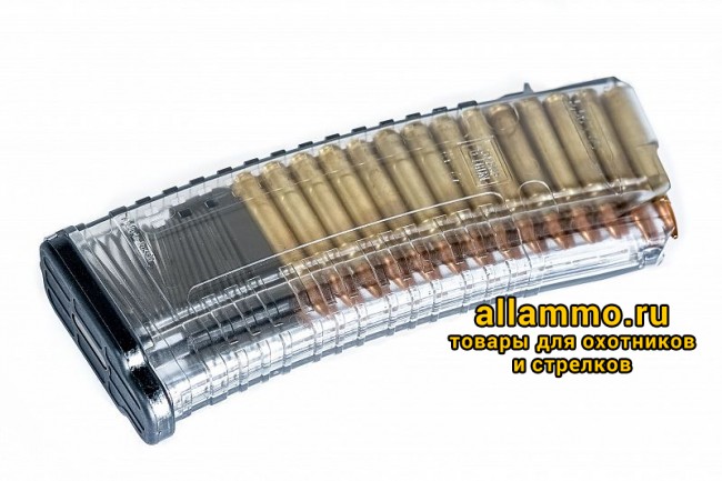 Магазин Pufgun на ВПО-155 5,56х45 30 патронов, прозрачный