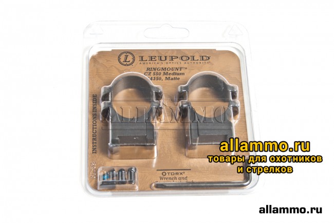 Крепление Leupold (кольца 25,4мм) для CZ-550 на базу ласточкин хвост 19мм 54350