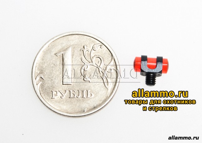 мушка NIMAR светящаяся красная, 2,6 мм