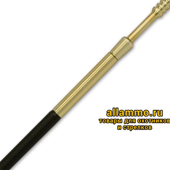 8e5283fc15a8c9521171331a1e9e211e.jpeg Шомпол Bore Tech Proof-Positive кал. .338 (8,5мм), стержень 7,3 мм в оплетке с подшипником, резьба мама 8/32, 101см (BSTX-3340-00)
